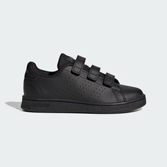 Кеды adidas Advantage Court Lifestyle Hook-And-Loop, размер 2 UK, core black / core black / grey six