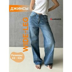 Джинсы широкие LAMACCO Бестселлер, размер S, голубой