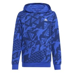 Худи adidas, размер 128, SELUBL/DKBLUE