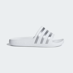 Шлепанцы adidas Adilette Aqua, размер 12.5k UK, cloud white / silver metallic / cloud white