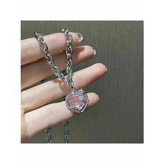 Колье, серебряный, розовый be Self True Jewel
