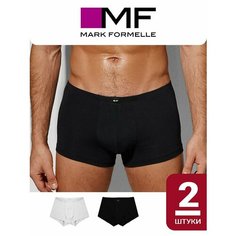 Трусы MARK FORMELLE Нижнее белье, комплект из 2 шт., размер 86-96, серый меланж/черный
