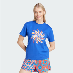 Футболка спортивная adidas x FARM Rio Graphic Tee, размер XS INT, синий