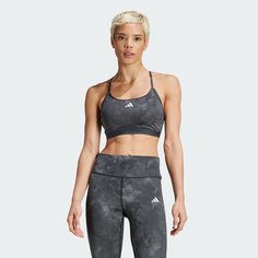 Топ adidas Aeroreact Training Essentials Light Support Tie-Dye, размер XXL, grey five/carbon