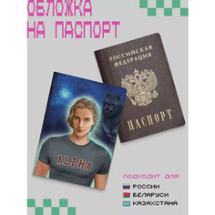Обложка для паспорта ZEKEKS, зеленый, серый, синий, белый