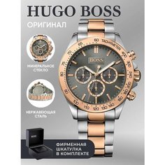 Наручные часы BOSS, серебряный, черный