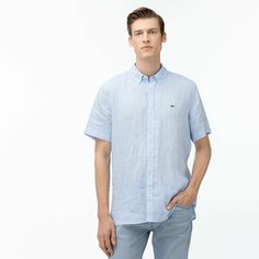 Рубашка LACOSTE Regular fit, размер T45, голубой