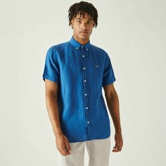 Рубашка LACOSTE Regular fit, размер T39, cиний