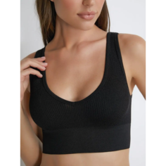 Кроп-топ M.Secret в рубчик, размер L/XL (46-48), черный