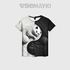 Футболка VseMayki.Ru, размер 42, белый