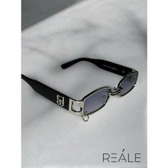 Солнцезащитные очки REALE, черный/серебристый