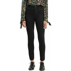 Джинсы скинни Levis 721 HIGH RISE SKINNY, размер W30/L34, черный Levis®