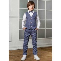 Костюм классический NINO kids, размер 134, серо-голубой