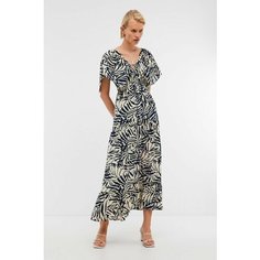 Платье Baon B4524122, размер 42, dark navy printed