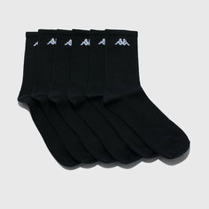 Носки Kappa Комплект носков (3 пары) Kappa Crew, комплект, 3 пары, размер 35-38, черный