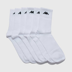 Носки Kappa Комплект носков (3 пары) Kappa Crew, комплект, 3 пары, размер 35-38, белый
