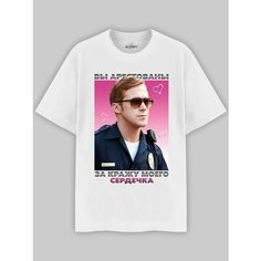 Футболка ALCRAFT GOSLING collection, размер XL, белый, черный, розовый, коричневый, синий