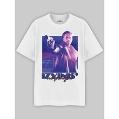 Футболка ALCRAFT GOSLING collection, размер M, белый, черный, розовый, фиолетовый, синий