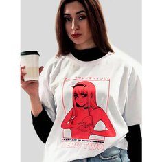 Футболка ALCRAFT DARLING IN THE FRANXX collection, размер M, черный, розовый, белый