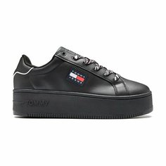Кеды Tommy Jeans FLATFORM WILD ANIMAL CUPSOLE, размер T39, черный