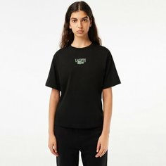 Футболка LACOSTE Relaxed fit, размер 44, черный