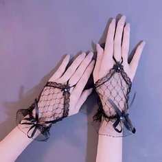 Перчатки женские DRAKON IRG взрослые кружевные Гэтсби / короткие ажурные 2 штуки