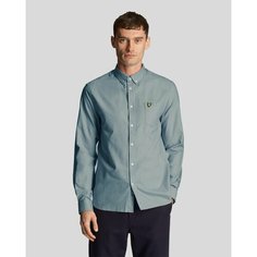Рубашка Lyle & Scott Regular Fit Light Weight Oxford Shirt, размер XL, бирюзовый