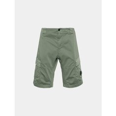 Шорты C.P. COMPANY Stretch Sateen Cargo Shorts, размер 52, зелeный