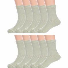 Носки Альтаир Базовая коллекция, 10 пар, размер 20, , оливковый Altair