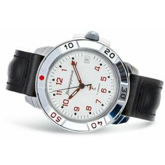 Наручные часы Восток, белый, красный, черный, серебряный