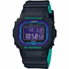 Наручные часы CASIO, черный, бирюзовый, фиолетовый