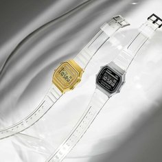 Наручные часы CASIO Baby-G, бесцветный, черный, белый, серый, серебряный