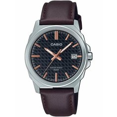 Наручные часы CASIO, коричневый, серебряный, серый