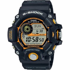 Наручные часы CASIO G-Shock, черный, оранжевый, мультиколор