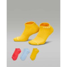 Носки NIKE, комплект, 3 пары, размер M, красный/желтый/голубой