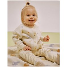 Кардиган Loomknits, размер 80, бежевый