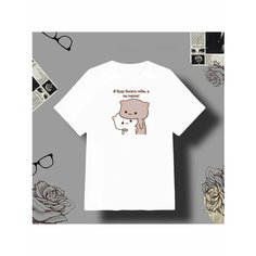 Футболка милые котики, размер 7XL, белый Моя маikа