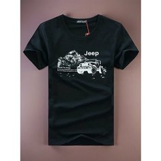 Футболка JEEP, размер 52, черный Нет бренда