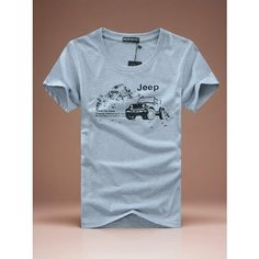 Футболка JEEP, размер 54, светло-серый Нет бренда
