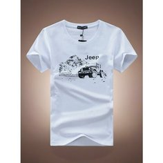 Футболка JEEP, размер 52, белый Нет бренда