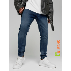 Джинсы зауженные MkJeans Slim fit, размер 34, dark blue