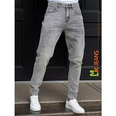 Джинсы скинни MkJeans Slim fit, размер 31, серый