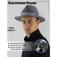 Шляпа МИР ШЛЯП для мужчин, размер 59, серый