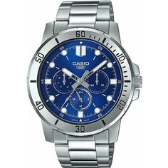 Наручные часы CASIO, синий, серебряный