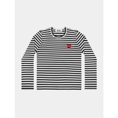 Лонгслив Comme des Garcons PLAY Striped, размер XXL, , черный