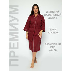 Халат PamTex, размер 48-50, бордовый