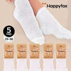 Носки Happyfox 5 пар, размер 18-20, , белый