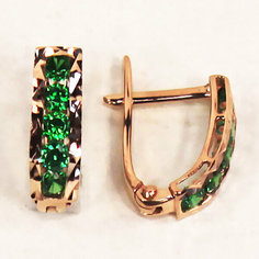 Серьги JEWELIN, красное золото, 585 проба, фианит