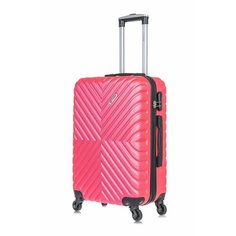 Чемодан Lcase, 52 л, размер M, розовый