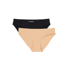 Трусы EMPORIO ARMANI, комплект из 2 шт., размер XL, черный/бежевый